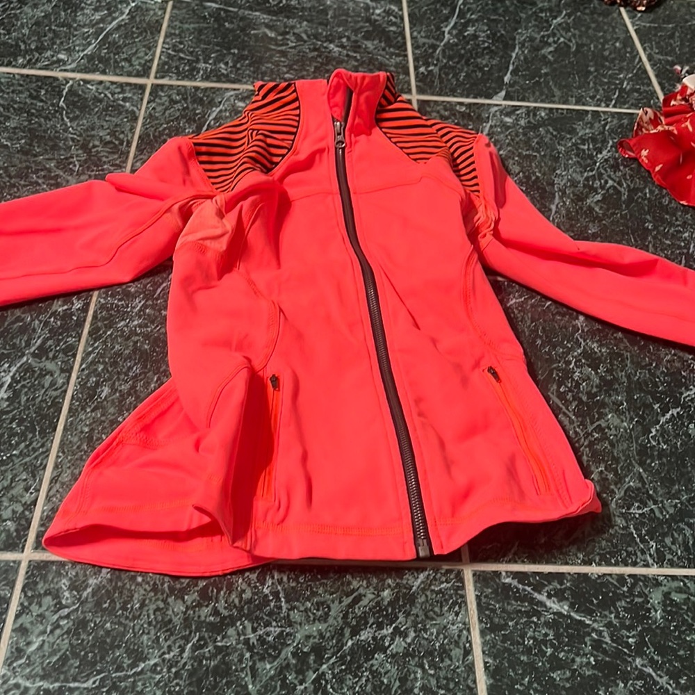 lululemon athletica orange define jacket RARE old design